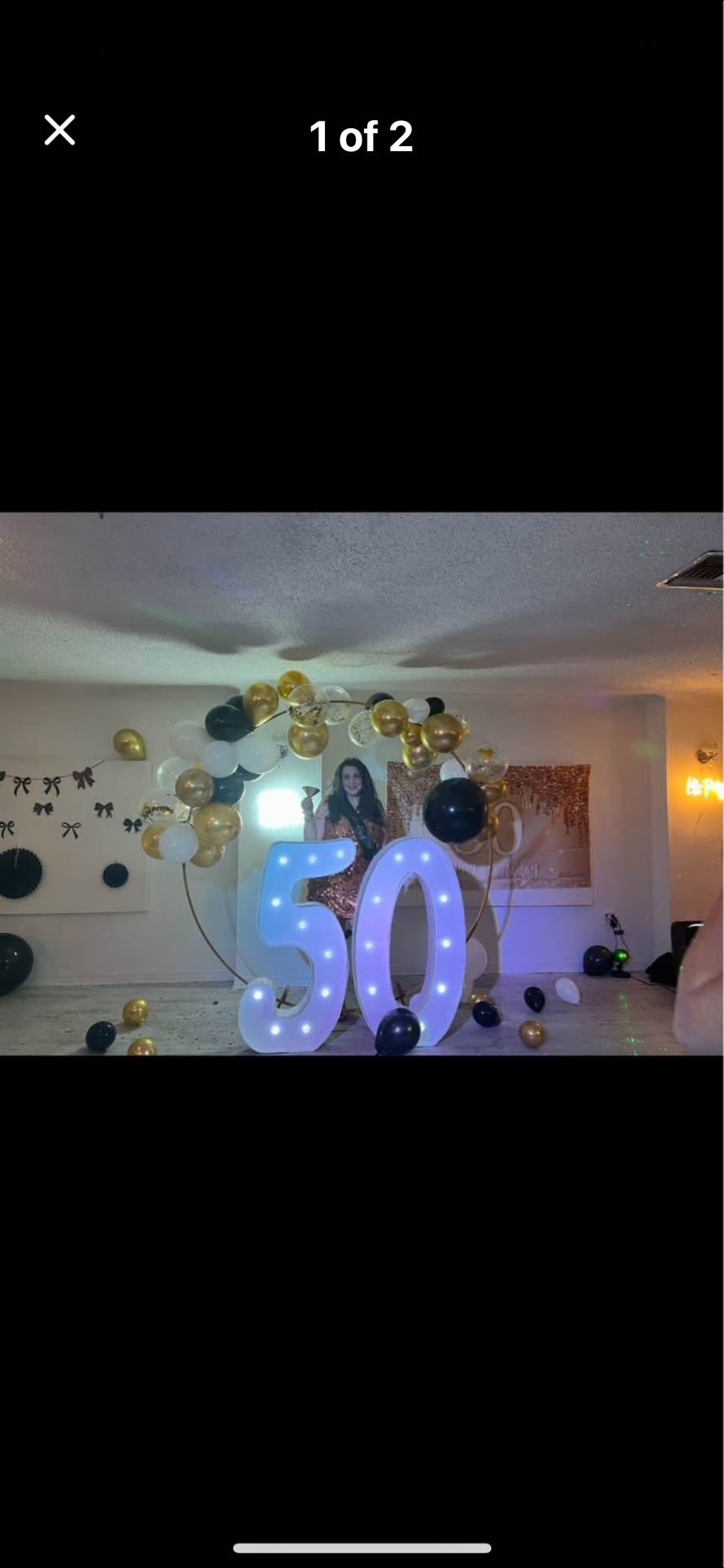 Marquee numbers for 50 birthday or anniversary light up numbers