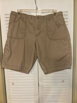 Faded Glory Women's Size 10 Khaki Cargo Bermuda Shorts Tan Stretch Cotton