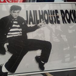 Elvis Album Clock And Metal Hang Up Frame