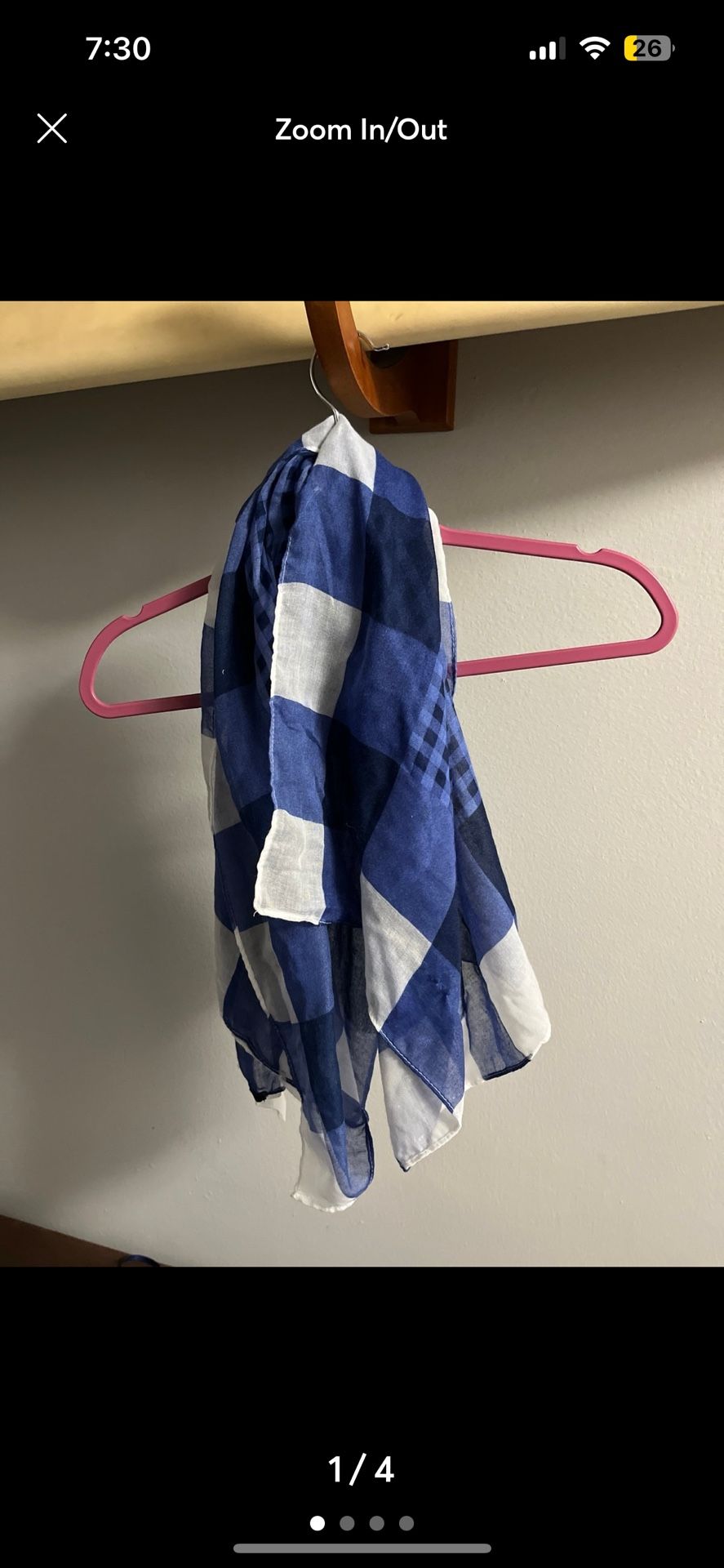 Banana Republic Blue and White Scarf