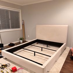 Queen Bed Frame. Need Gone ASAP (Mattress & Box Spring Available)