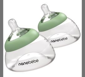 Nanobebe Breastmilk Bottle, Breastfeeding Newborn Breast Like, Anti Colic, Perfect Latch, 2pk