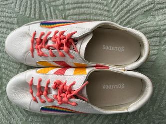 Soludos White Rainbow Sneakers