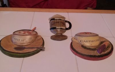 METAL COFFEE DECOR SET 3
