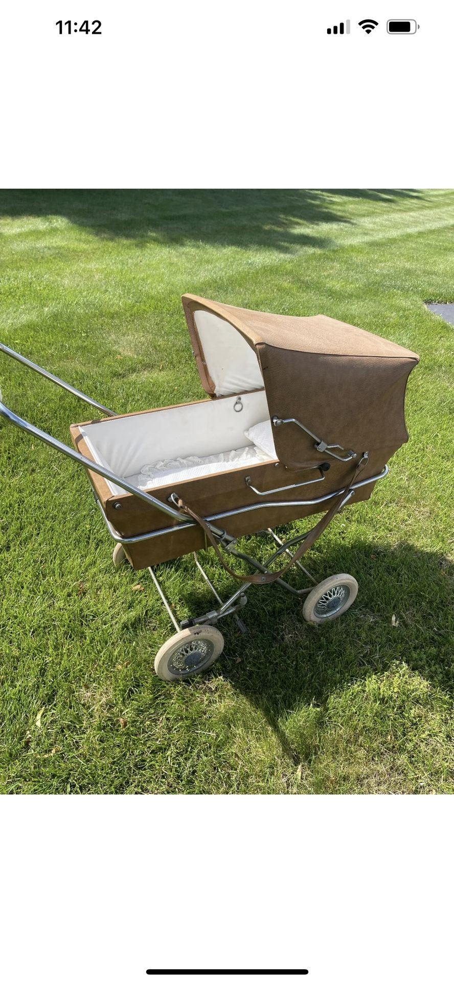 Vintage Antique Italian Perego Baby Stroller Carriage Made in Italy
