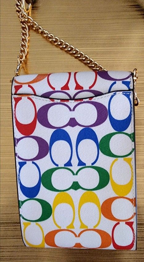 Limited EDITION Rainbow Authentic Coach Small Crossbody Bag $120
