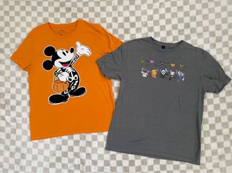 Halloween Mickey and Stitch t shirts size Large Unisex