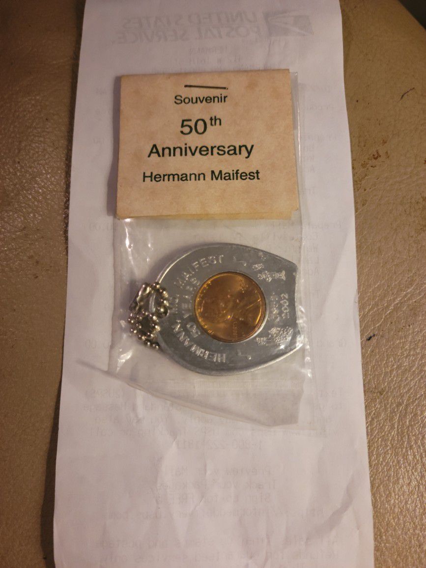 Souvenir 50th ANNIVERSARY good Luck Penny