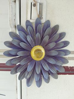 3D Metal Purple Flower Wall Decor