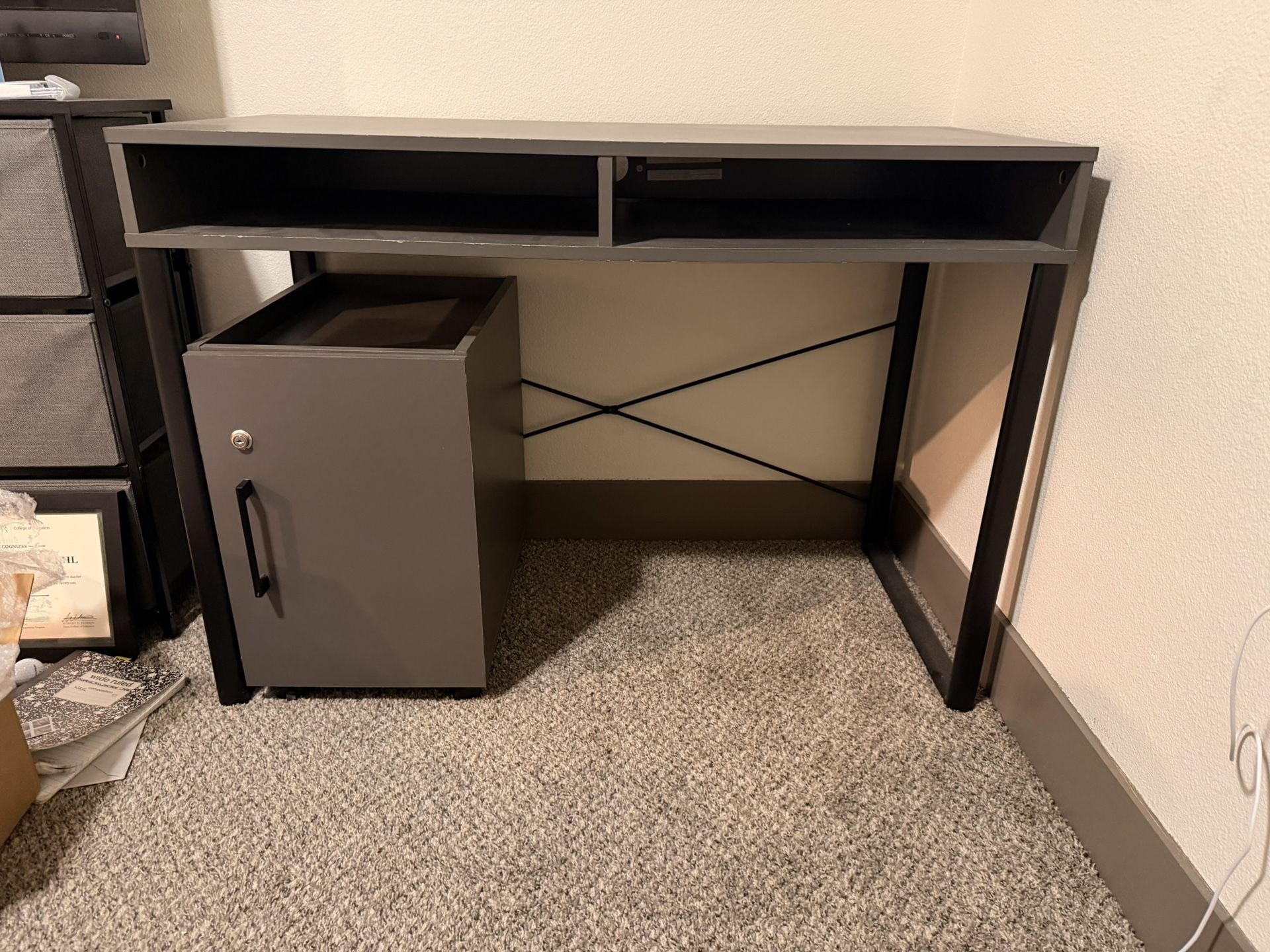 Desk With Filing Cabinet