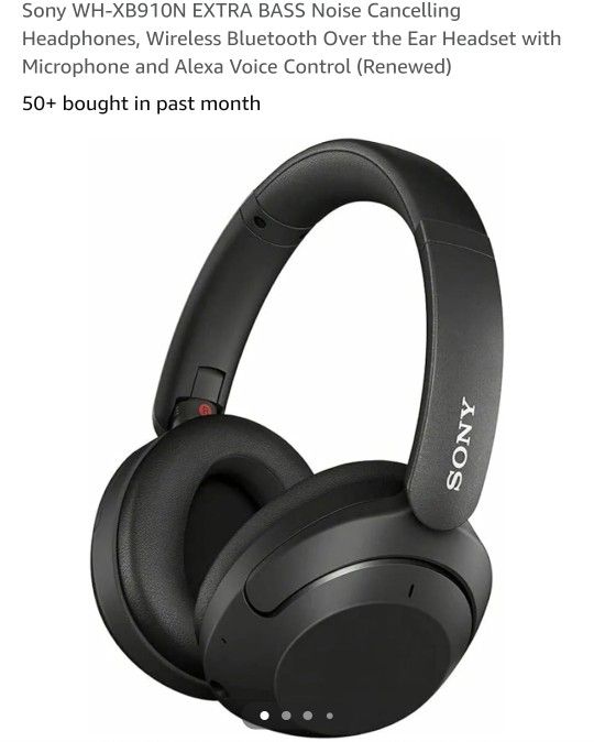 Sony WH-XB910N EXTRA BASS Noise Cancelling Headphones,