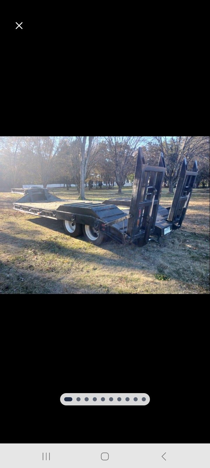25 Ton Dual Axle Gooseneck Heavy Equipment Hauler Trailer w/ Ramps & New Tires