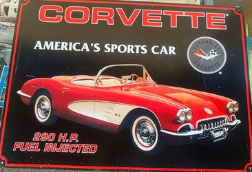Corvette metal sign