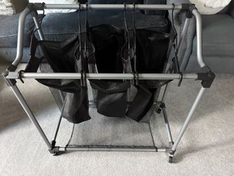 3-Bag Rolling Laundry Sorter