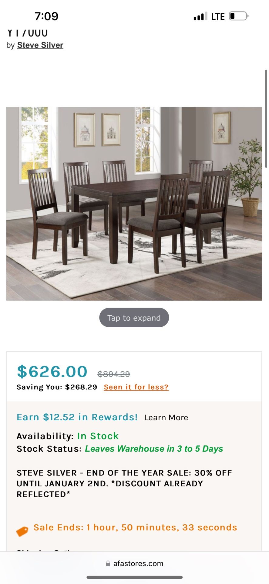 Steve Silver Yorktown 7 pc. Dining Set
