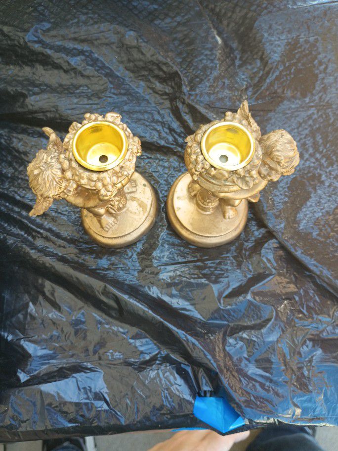 Two Angels Candles Holders 
