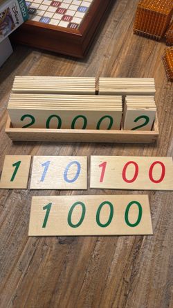 Montessori Homeschool Wood Unit Tens Hundreds Thousands