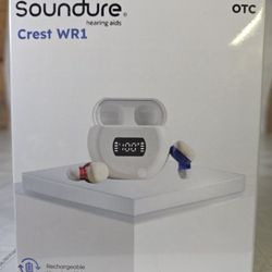New Soundure Crest WR1 Rechargeable OTC Hearing Aids Amplifiers 