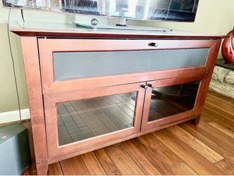 Cherry finish TV media console