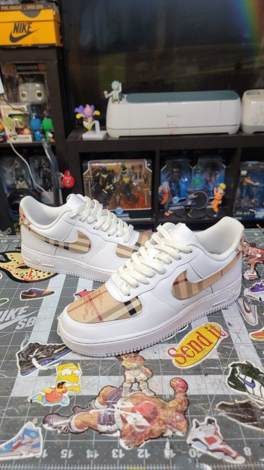 Custom Burberry Af1s Size 11