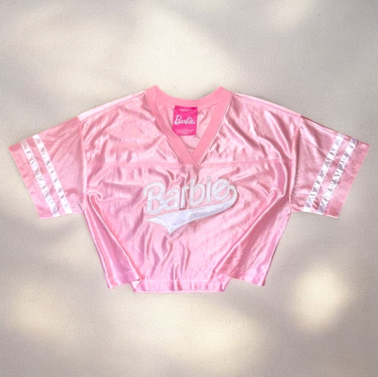 Forever21 Medium, this was an exclusive Limited edition Barbie cropped jersey