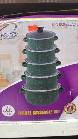 Jibeitu 5-Piece Enamel Casserole Set