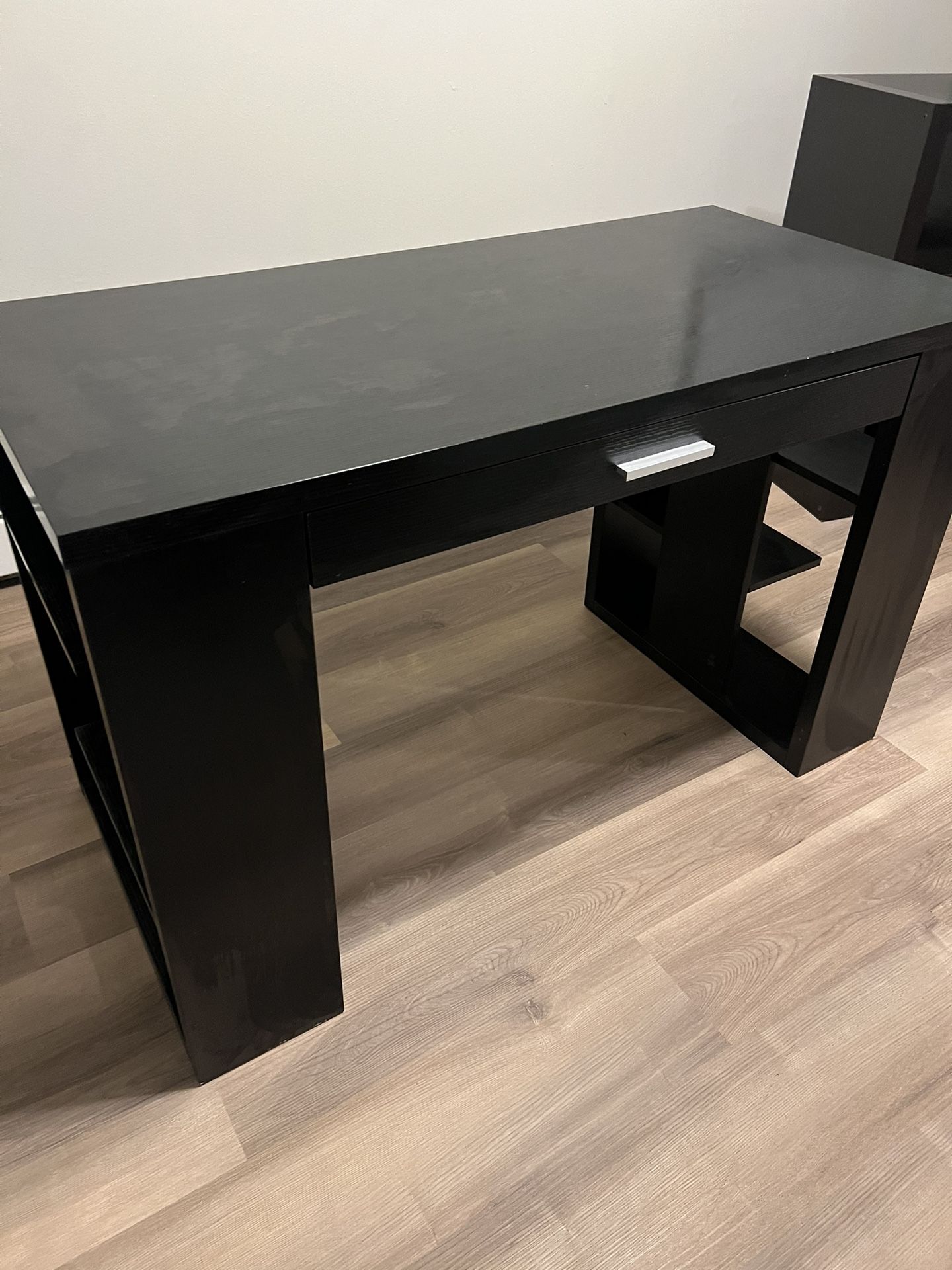 Dark Brown Desk w/drawer and Storage