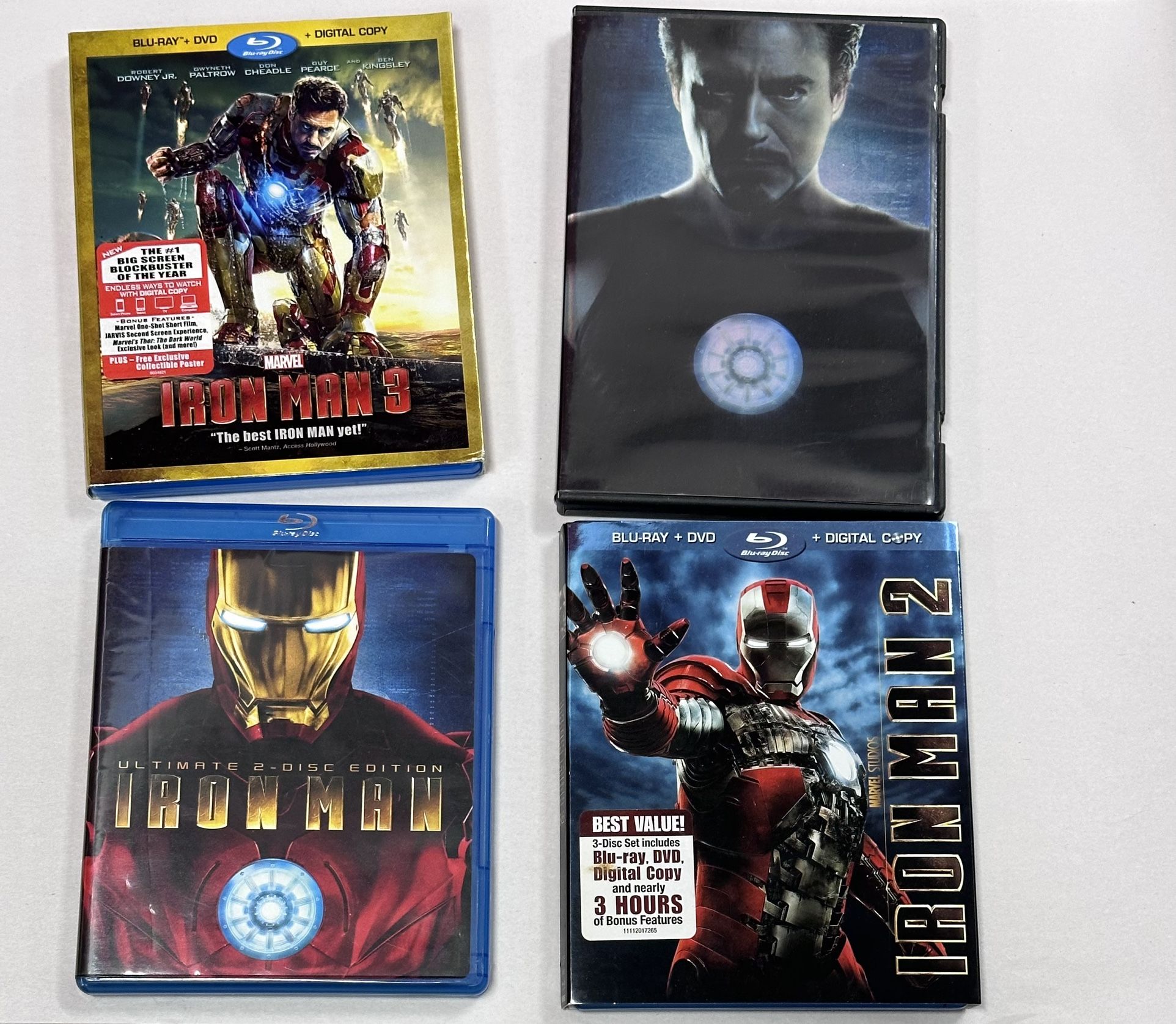 Iron Man Marvel Blu Ray Bundle Lot Of 4 MINT 