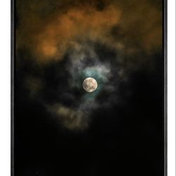 24x36 Framed Moon Canvas