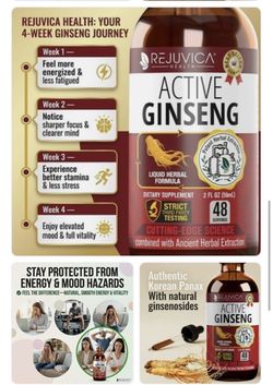 Red panax Ginseng liquid drops - natural energy. & vitality