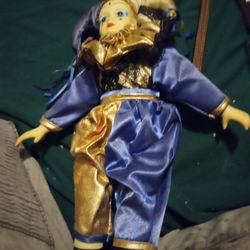 Big Porcelain Clown Doll Figurene