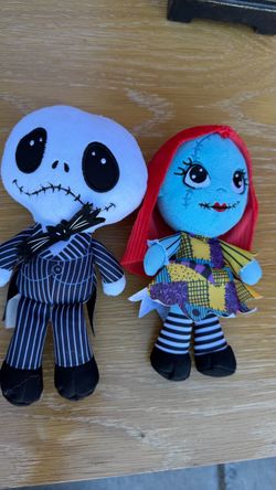 Nightmare Before Christmas Jack & Sally Plush Set $10 pick up only bonanza and lamb