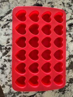 Red hearts silicone mold/ice cube tray