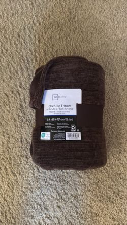 Brown chenille blanket