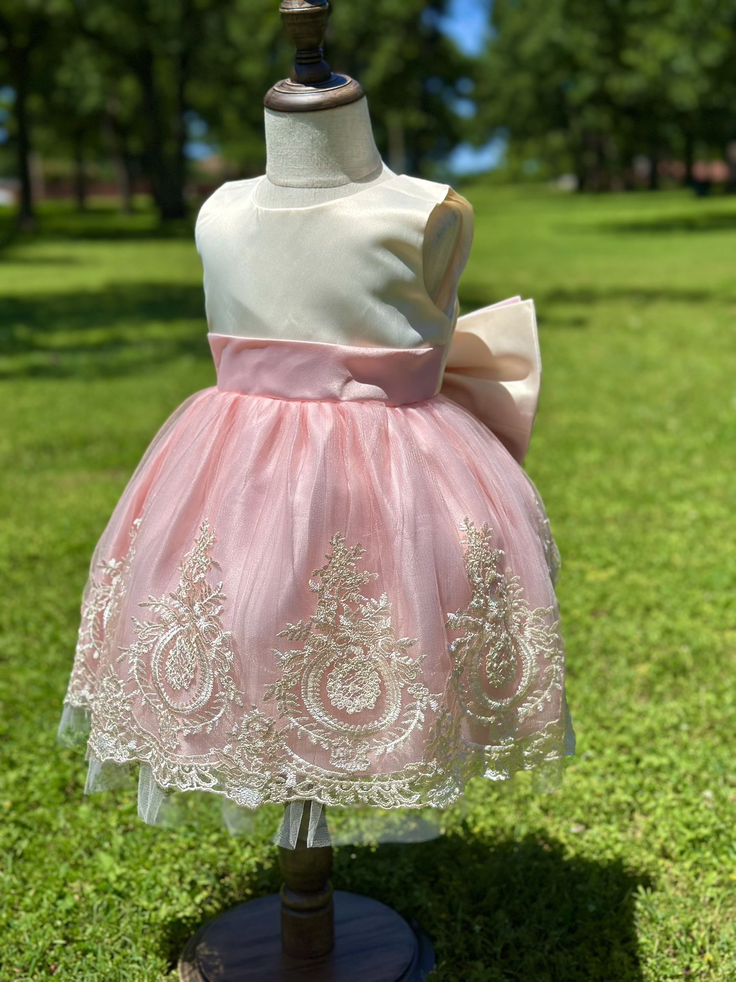 Pink/beige Pageant Girl Dress Size 4T