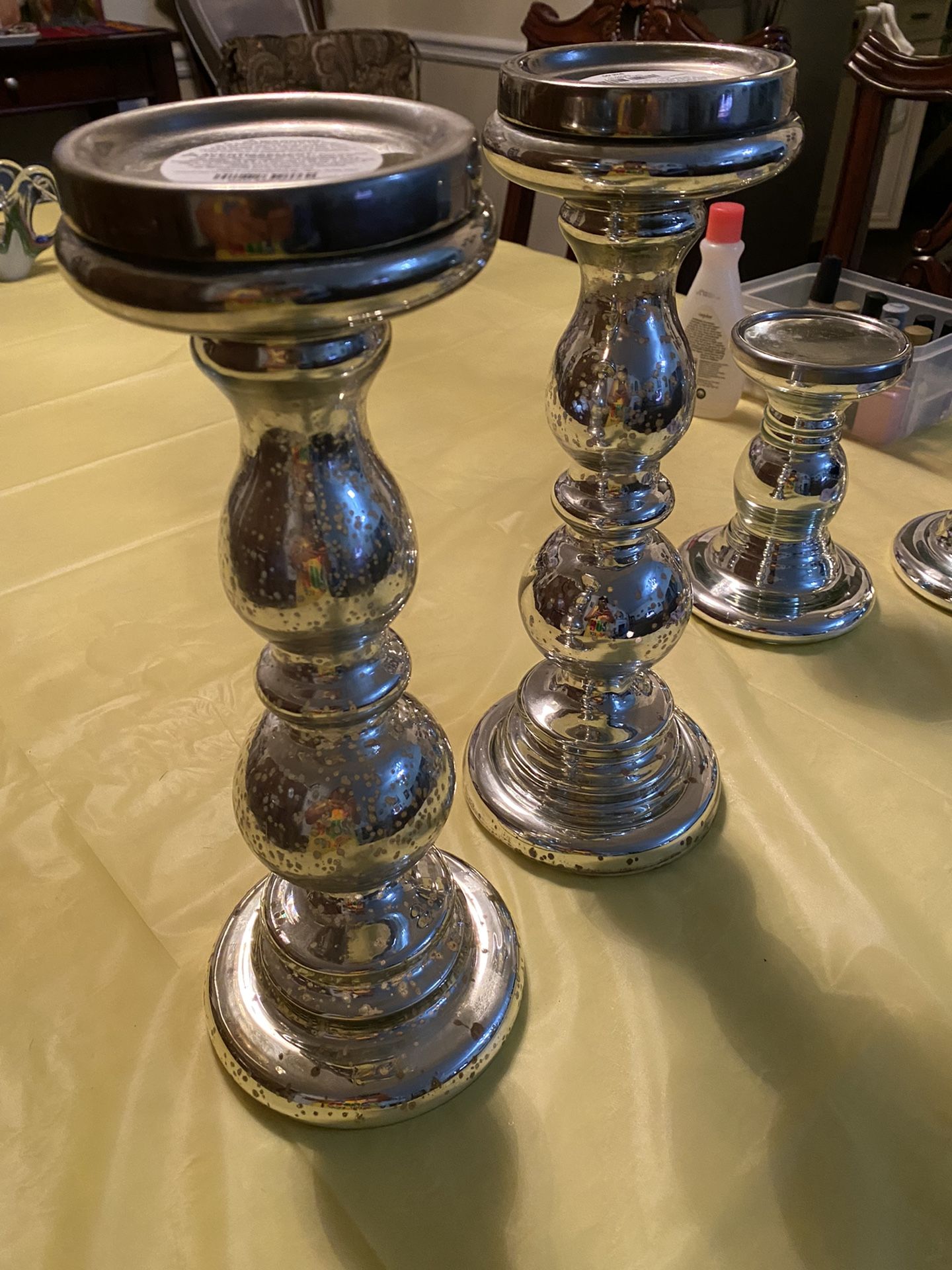 Sets of Glass Candle Holder Mercury
