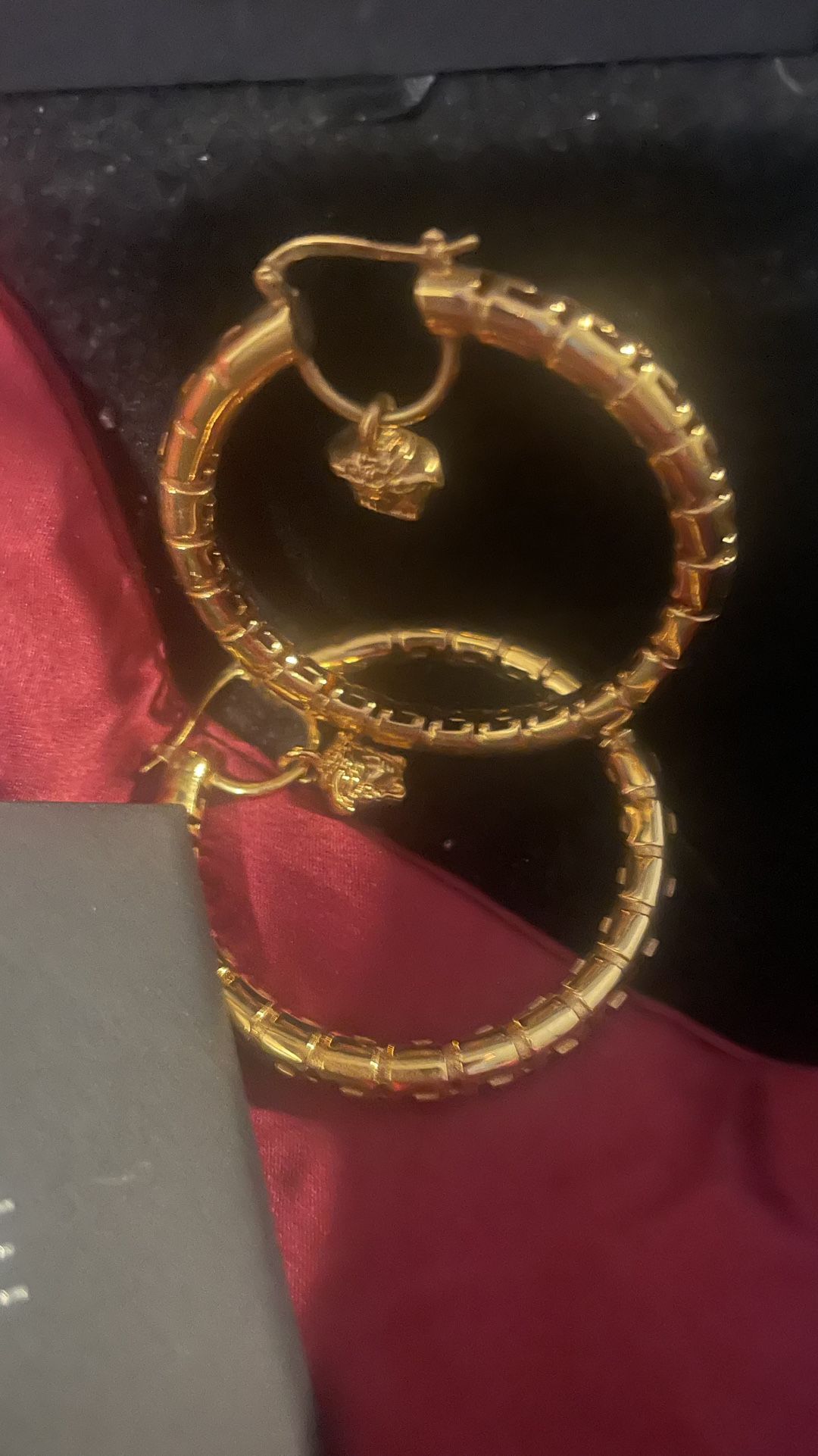 Versace Madusa Hoop Earrings New