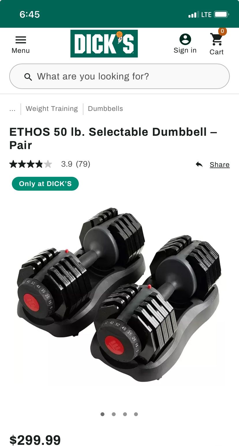 NEW IN UNOPENED FACTORY BOX ETHOS ADJUSTABLE DUMBELLS