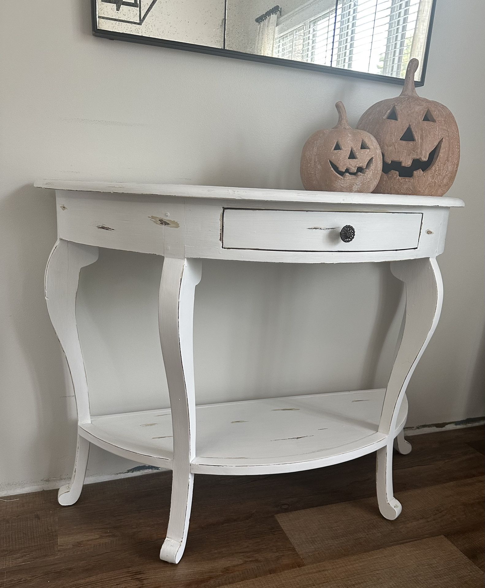 Farmhouse Entry Console Table Wood