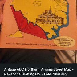 Vintage ADC Northern Virginia Street Map Book – 1980s Edition
