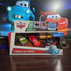 Disney Pixar Cars Oil Stain Dragon Lightning Mcqueen Streets Of Japan 3 Pack Hard to find