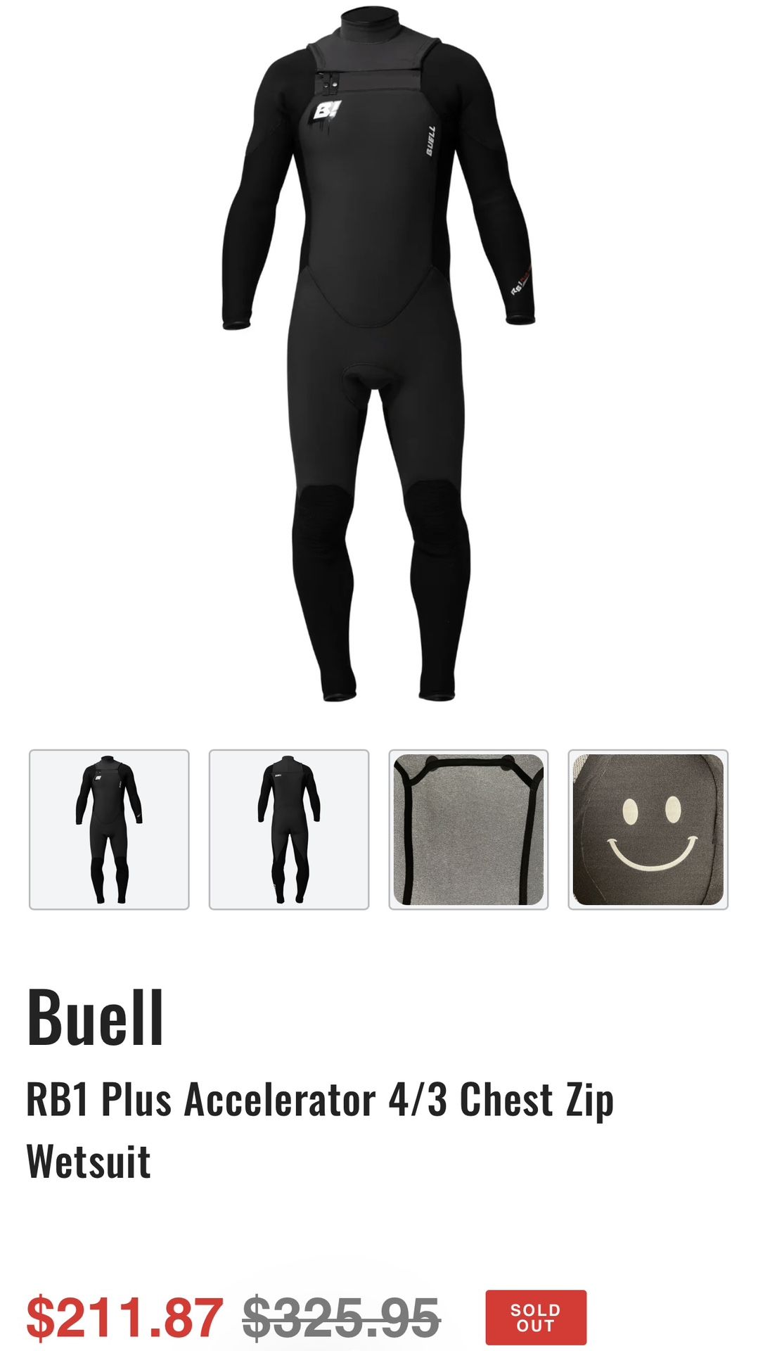 Buell RB1+ Accelerator 4/3 Chest Zip - XL