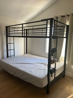 Bunk Bed with Futon + Both Mattresses