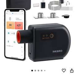 Wi-Fi & Bluetooth BBQ Smoker Temperature Controller with Automatic Smoker Fan, INKBIRD ISC-027BW Grill Thermometer with 4 Probes for Big Green Egg, Ka