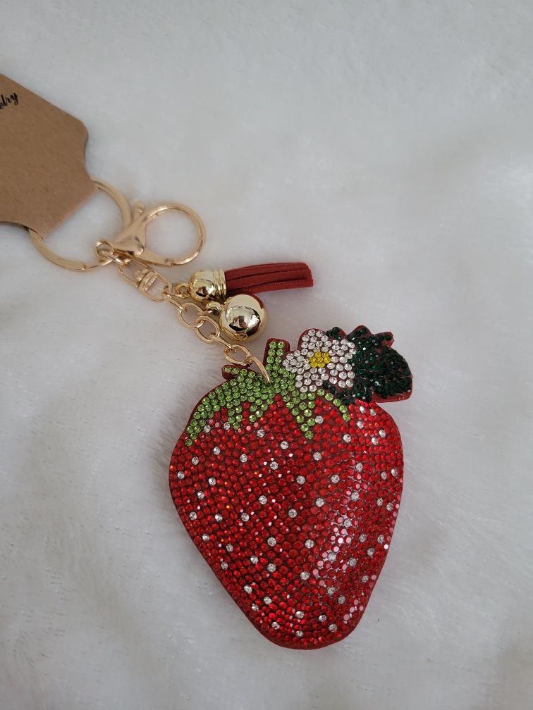 Strawberry Bling Bag Charm/Keychain