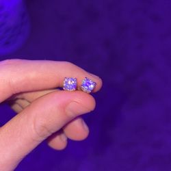 Silver Moissanite earrings