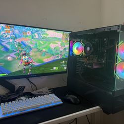 Black Gaming Pc Computer Desktop RTX 4060