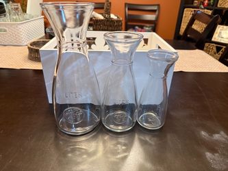 Set of 3 Glass Carafes