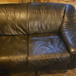 Leather love seat 