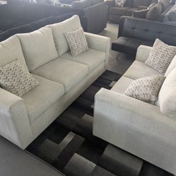 Beige Sofa & Loveseat 